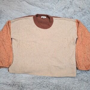 Madewell Sweater Womens XL Biege Wool Alpaca Blend Soft Cozy Comfort Stretch